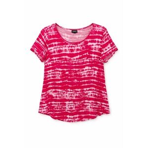 Torrid Women's Pink White‎ Tie Dye Print Stretch Rayon Tee T-shirt 3X